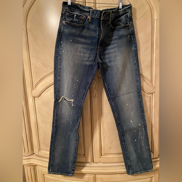 Men’s Levi’s 511 jeans with white paint splatter detail - Picture 1 of 4